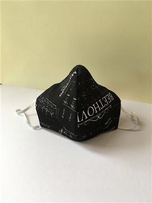 Music Design Face Covering Black